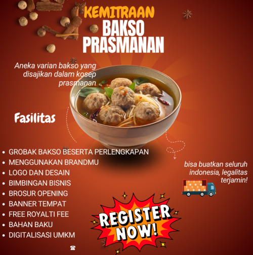 Banner Promosi Bakso Sapi Modern Cokelat dan Kuning (1)