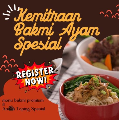 Cokelat Dan Merah Iklan Bakmi Ayam Instagram Post