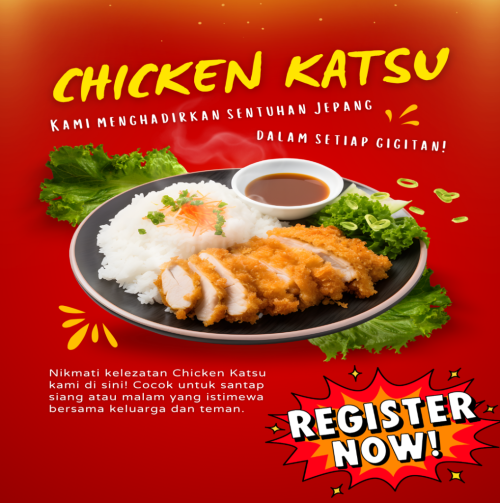 Merah & Kuning Minimalis Promosi Masakan Jepang Chicken Katsu Konten instagram (1)