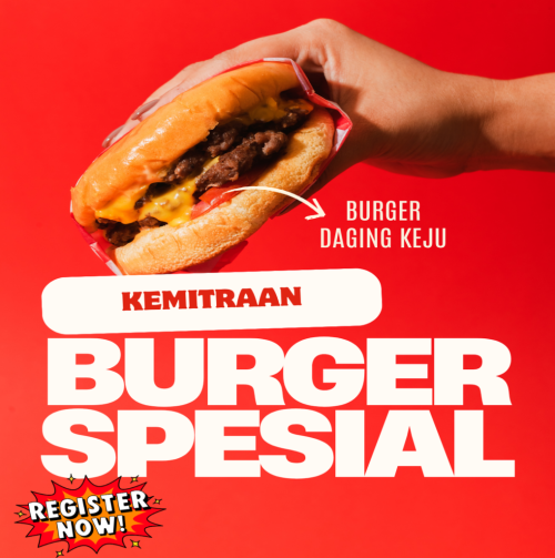 Merah dan Putih Modern Bold Promosi Burger Postingan Instagram (1)